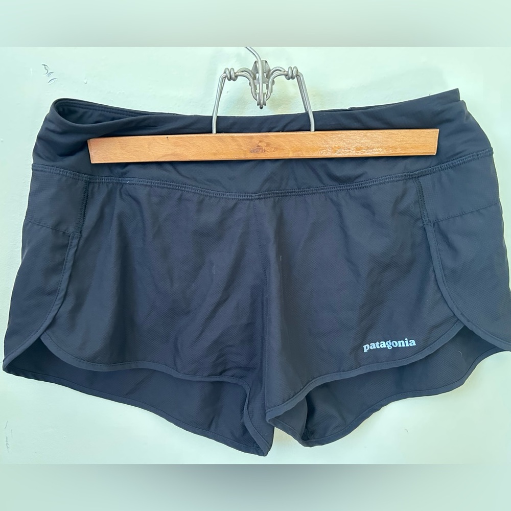 Black Patagonia strider Running shorts- medium
